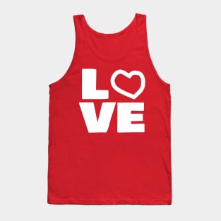 Love Heart Typography for Valentines Day Tank Top
